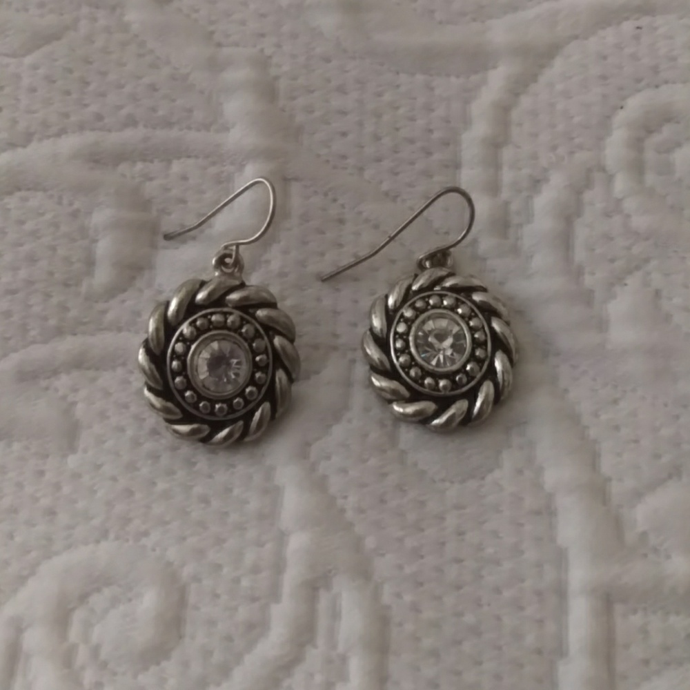 Silver drop earrings